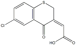 2-[6-chloro-4-oxo-2H-thiochromen-3(4H)-yliden]acetic acid 结构式
