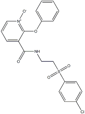 3-[({2-[(4-chlorophenyl)sulfonyl]ethyl}amino)carbonyl]-2-phenoxypyridinium-1-olate 结构式