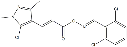 5-chloro-4-[3-({[(2,6-dichlorophenyl)methylene]amino}oxy)-3-oxoprop-1-enyl]-1,3-dimethyl-1H-pyrazole 结构式