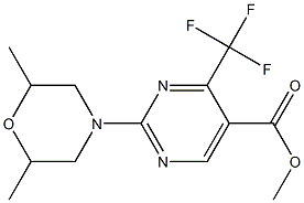 methyl 2-(2,6-dimethylmorpholino)-4-(trifluoromethyl)pyrimidine-5-carboxylate 结构式