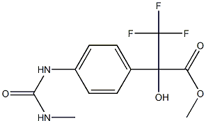 methyl 3,3,3-trifluoro-2-hydroxy-2-(4-{[(methylamino)carbonyl]amino}phenyl)propanoate 结构式