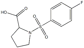 1-[(4-fluorophenyl)sulfonyl]pyrrolidine-2-carboxylic acid 结构式