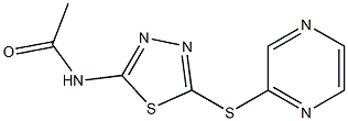 N-[5-(2-pyrazinylsulfanyl)-1,3,4-thiadiazol-2-yl]acetamide 结构式