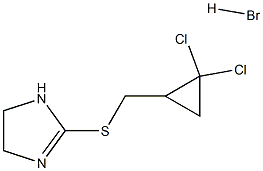 2-{[(2,2-dichlorocyclopropyl)methyl]thio}-4,5-dihydro-1H-imidazole hydrobromide 结构式