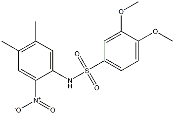 N1-(4,5-dimethyl-2-nitrophenyl)-3,4-dimethoxybenzene-1-sulfonamide 结构式