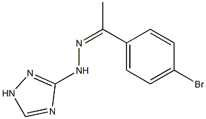 1-(4-bromophenyl)ethan-1-one 1-(1H-1,2,4-triazol-3-yl)hydrazone 结构式