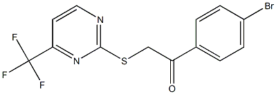 1-(4-bromophenyl)-2-{[4-(trifluoromethyl)pyrimidin-2-yl]thio}ethan-1-one 结构式