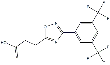 3-{3-[3,5-di(trifluoromethyl)phenyl]-1,2,4-oxadiazol-5-yl}propanoic acid 结构式