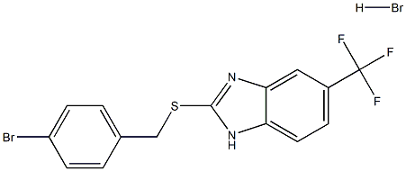 2-[(4-bromobenzyl)thio]-5-(trifluoromethyl)-1H-benzo[d]imidazole hydrobromide 结构式