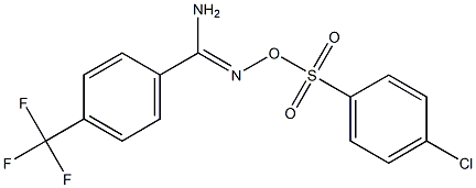 N'-{[(4-chlorophenyl)sulfonyl]oxy}-4-(trifluoromethyl)benzenecarboximidamide 结构式