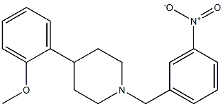 4-(2-methoxyphenyl)-1-(3-nitrobenzyl)piperidine 结构式