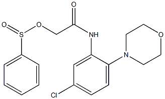 2-(5-chloro-2-morpholinoanilino)-2-oxoethyl benzenesulfinate 结构式