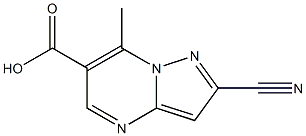 2-cyano-7-methylpyrazolo[1,5-a]pyrimidine-6-carboxylic acid 结构式