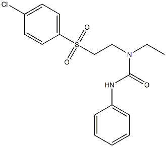 N-{2-[(4-chlorophenyl)sulfonyl]ethyl}-N-ethyl-N'-phenylurea 结构式