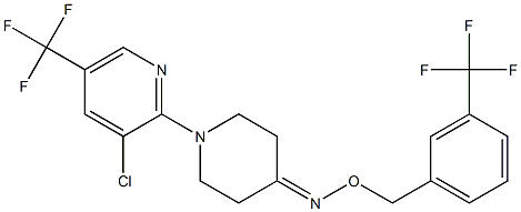 1-[3-chloro-5-(trifluoromethyl)-2-pyridinyl]tetrahydro-4(1H)-pyridinone O-[3-(trifluoromethyl)benzyl]oxime 结构式