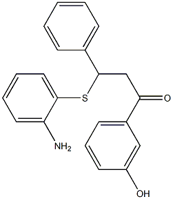 3-[(2-aminophenyl)thio]-1-(3-hydroxyphenyl)-3-phenylpropan-1-one 结构式