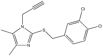 2-[(3,4-dichlorobenzyl)sulfanyl]-4,5-dimethyl-1-(2-propynyl)-1H-imidazole 结构式