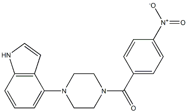 [4-(1H-indol-4-yl)piperazino](4-nitrophenyl)methanone 结构式