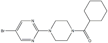 [4-(5-bromopyrimidin-2-yl)piperazino](cyclohexyl)methanone 结构式