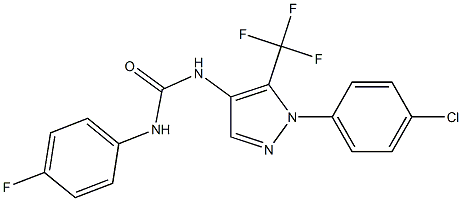 N-[1-(4-chlorophenyl)-5-(trifluoromethyl)-1H-pyrazol-4-yl]-N'-(4-fluorophenyl)urea 结构式