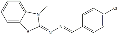 1-(4-chlorobenzylidene)-2-(3-methyl-2,3-dihydro-1,3-benzothiazol-2-yliden)h ydrazine 结构式