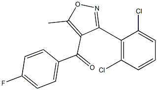 [3-(2,6-dichlorophenyl)-5-methylisoxazol-4-yl](4-fluorophenyl)methanone 结构式