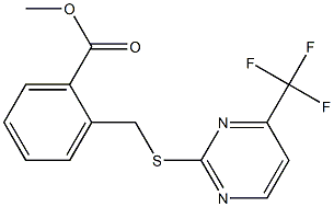 methyl 2-({[4-(trifluoromethyl)pyrimidin-2-yl]thio}methyl)benzoate 结构式