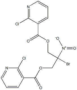 2-bromo-3-{[(2-chloro-3-pyridyl)carbonyl]oxy}-2-nitropropyl 2-chloronicotinate 结构式