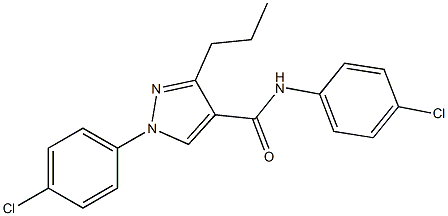 N4,1-di(4-chlorophenyl)-3-propyl-1H-pyrazole-4-carboxamide 结构式