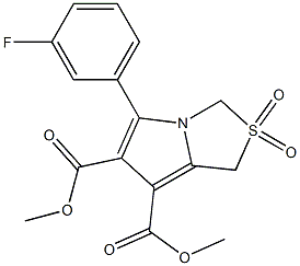 dimethyl 5-(3-fluorophenyl)-2,2-dioxo-2,3-dihydro-1H-2lambda~6~-pyrrolo[1,2-c][1,3]thiazole-6,7-dicarboxylate 结构式