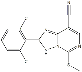 2-(2,6-dichlorophenyl)-5-(methylthio)-2,3-dihydro[1,2,4]triazolo[1,5-c]pyrimidine-8-carbonitrile 结构式