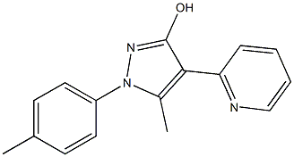 5-methyl-1-(4-methylphenyl)-4-(2-pyridinyl)-1H-pyrazol-3-ol 结构式