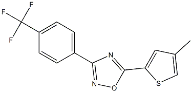 5-(4-methyl-2-thienyl)-3-[4-(trifluoromethyl)phenyl]-1,2,4-oxadiazole 结构式