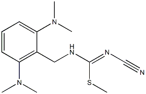 2-({[(cyanoimino)(methylthio)methyl]amino}methyl)-1,3-bis(dimethylamino)benzene 结构式