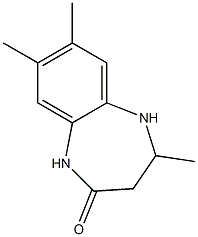 4,7,8-trimethyl-1,3,4,5-tetrahydro-2H-1,5-benzodiazepin-2-one 结构式