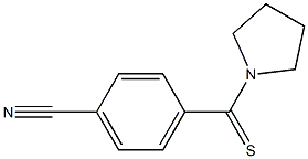 4-(tetrahydro-1H-pyrrol-1-ylcarbothioyl)benzonitrile 结构式