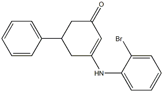 3-(2-bromoanilino)-5-phenyl-2-cyclohexen-1-one 结构式