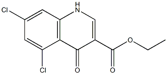 ethyl 5,7-dichloro-4-oxo-1,4-dihydroquinoline-3-carboxylate 结构式