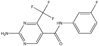 N5-(3-fluorophenyl)-2-amino-4-(trifluoromethyl)pyrimidine-5-carboxamide 结构式