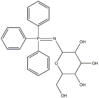 2-(hydroxymethyl)-6-[(1,1,1-triphenyl-lambda~5~-phosphanylidene)amino]tetra hydro-2H-pyran-3,4,5-triol 结构式