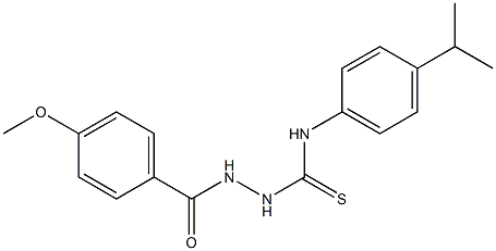 N1-(4-isopropylphenyl)-2-(4-methoxybenzoyl)hydrazine-1-carbothioamide 结构式