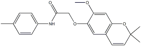 N1-(4-methylphenyl)-2-[(7-methoxy-2,2-dimethyl-2H-chromen-6-yl)oxy]acetamide 结构式