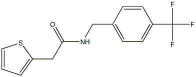 N1-[4-(trifluoromethyl)benzyl]-2-(2-thienyl)acetamide 结构式