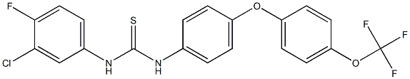 N-(3-chloro-4-fluorophenyl)-N'-{4-[4-(trifluoromethoxy)phenoxy]phenyl}thiourea 结构式