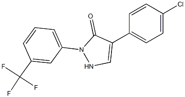 4-(4-chlorophenyl)-2-[3-(trifluoromethyl)phenyl]-1,2-dihydro-3H-pyrazol-3-one 结构式