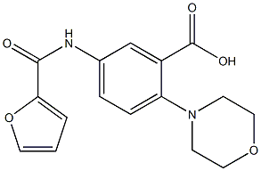 5-[(2-furylcarbonyl)amino]-2-morpholinobenzoic acid 结构式