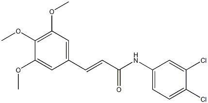 N1-(3,4-dichlorophenyl)-3-(3,4,5-trimethoxyphenyl)acrylamide 结构式