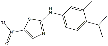 N-(4-isopropyl-3-methylphenyl)-5-nitro-1,3-thiazol-2-amine 结构式