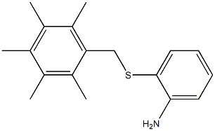 2-[(2,3,4,5,6-pentamethylbenzyl)thio]aniline 结构式