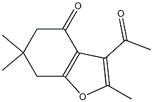 3-acetyl-2,6,6-trimethyl-6,7-dihydro-1-benzofuran-4(5H)-one 结构式
